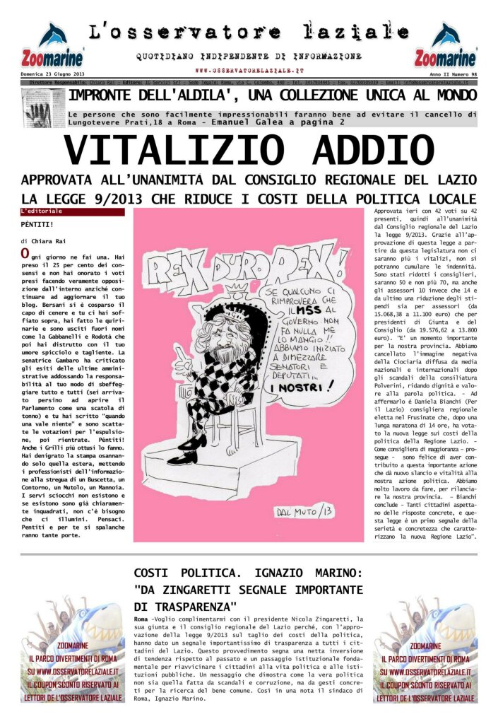 L'osservatore d'Italia edizione del 23 Giugno 2013